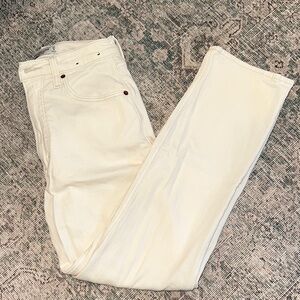 Abercrombie & Fitch Cream Straight Leg Jeans